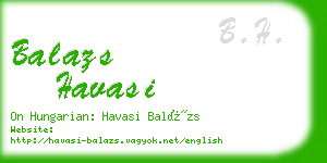 balazs havasi business card